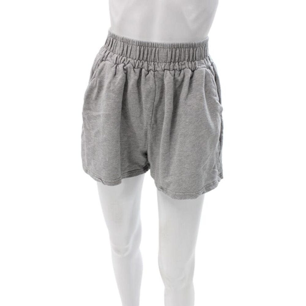 Frankie Shop Womens Sweat Shorts Gray Cotton Pull On Athleisure Size S